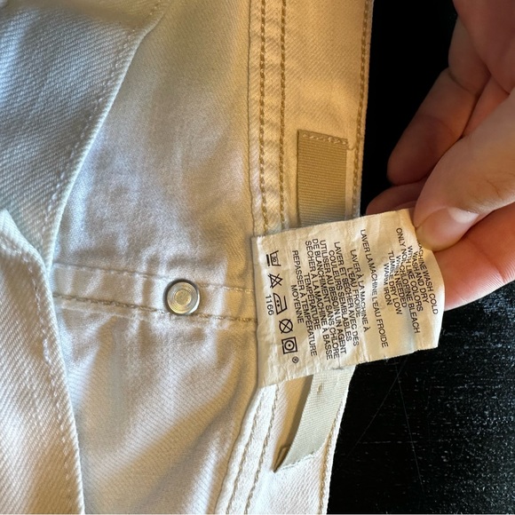 Vintage GAP Size 8 White Wide Leg Mom Jean Flared Jean Denim Street Destroyed - Picture 4 of 14